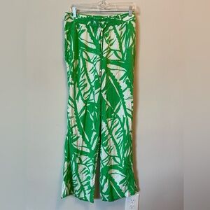 Lilly Pulitzer Rayon Palazzo Boom Boom Tropical Wide Leg Pant Size Medium